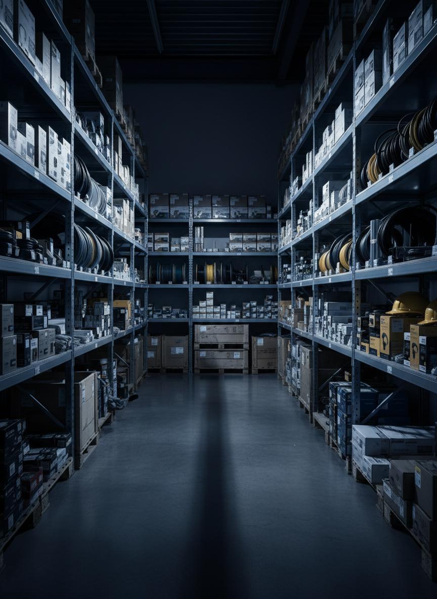 Warehouse with electrical supplies